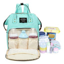 Mummy Maternity Backpack Large Capacity Baby Nursing Diaper Handbag (Green) A