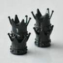 4Pcs Universal Chrome Crown Car Truck Tire Air Valve Stem Cover Caps Wheel Rims~