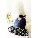 Dog Pet Clothes Puppy Polka Dot Ruffle Denim Skirt Dress Chihuahua Apparel M