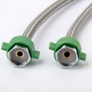 2x 60cm Flexible Braided Stainless Steel Faucet Hose Connector