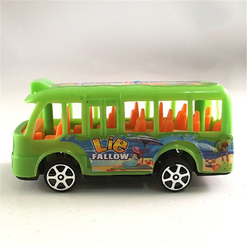 Plastic School Bus Kids Toys American Student Pull Back Kids Gifts Toys JR