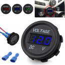 12V 24V Car Marine Motorcycle LED Digital Voltmeter Voltage Meter Battery Gauge