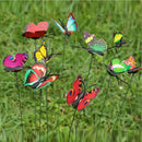 2x  Artificial Butterfly On Spring Plastic Sticks Crafts Garden Decor Nice gift