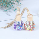 1Pc Empty Glass Colorful Bottle Car Hanging Perfume Bottle Home Ornam JR