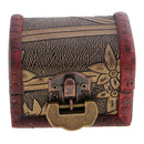 Retro Small Wooden Jewelry Box Organizer Storage Case Container with Lock Lady