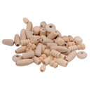 120 Assorted Natural Oval Wood Beads Wooden Loose Spacer Beads Unfinished for