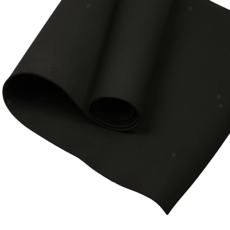 Portable Yoga Mat Thick Pad Fitness Cushion Non Slip Exercise Black & Jump Rope