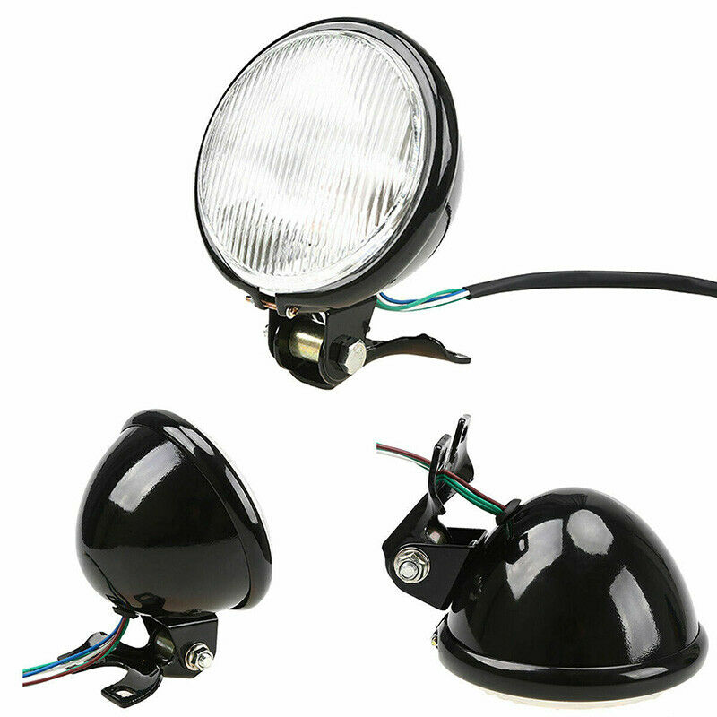 5Inch Motorcycle Retro Round LED Headlight Hi/Lo Beam For Suzuki Kawasaki BX