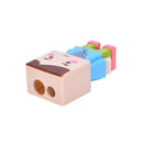 Stationery Child Pencil Sharpener with One Rubbers Eraser Students Kids Z