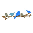 Rustic Wooden Board Wall Hanger Hook With Birds Clothes Towel Hanger Rack