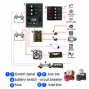 48V Bus Car Boat RV Single Heavy-Duty Terminal Studs M8 (5/16") W/ Screws Black