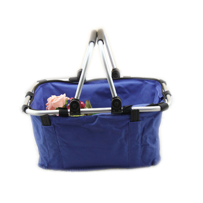 Folding Collapsible Reusable Portable Market Shopping Tote Picnic Basket Stock