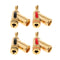 4pcs/Set 4mm Pure Copper Banana Plug Test Leads AMP Terminal Connectors