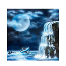 Full Moon Waterfall Diamond Painting Kit Embroidery Cross Stitch Arts Crafts
