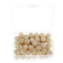 60 Pieces Round Wood Map Tacks Decorative Push Pins for Home Office Crafts