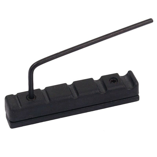 Adjustable Pom Nut Slotted for 5 Strings Bass Guitar Replacement Parts Blac