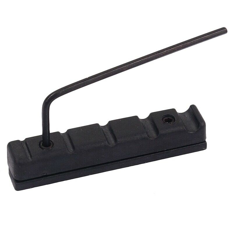 Adjustable Pom Nut Slotted for 5 Strings Bass Guitar Replacement Parts Blac
