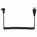 Left-Angled Micro-HDMI to HDMI Male Cable Stretched Length for Cameras