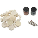 36pcs 1/8 inch Soft Felt Polishing Buffing Burr Wheel Kit For Rotary Tools W5W4