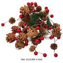 2m 20LED Lamp String Pinecone Shape Copper Battery Warm White Xmas Decor A