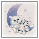 DIY Diamond Painting Embroidery Cute Cats Moon Full Drill Cross Stitch Kits