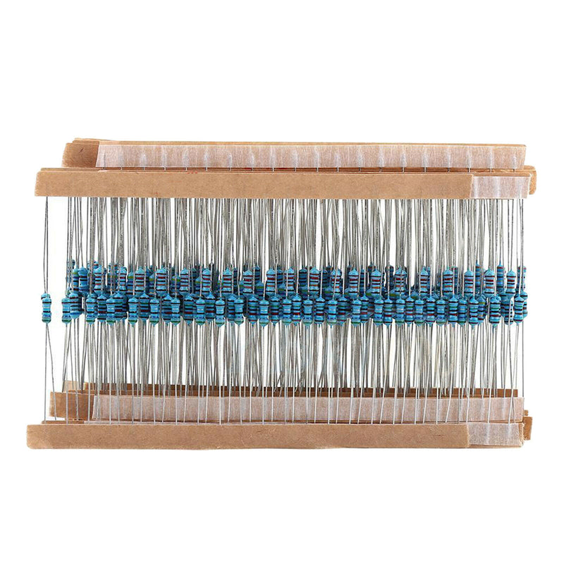 1~1M Ohm 1/4w Resistance 1% Metal Film Resistor Assortment Kit Set of 1280pcs