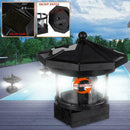 LED Solar Lighthouse Statue Rotating Light Garden Yard Outdoor 2020 Decor U6X7