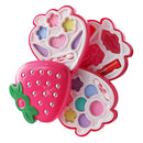 4x Set Cosmetic Girl Pretend Play Kit Strawberry Make Up Case Kids Gift Toys