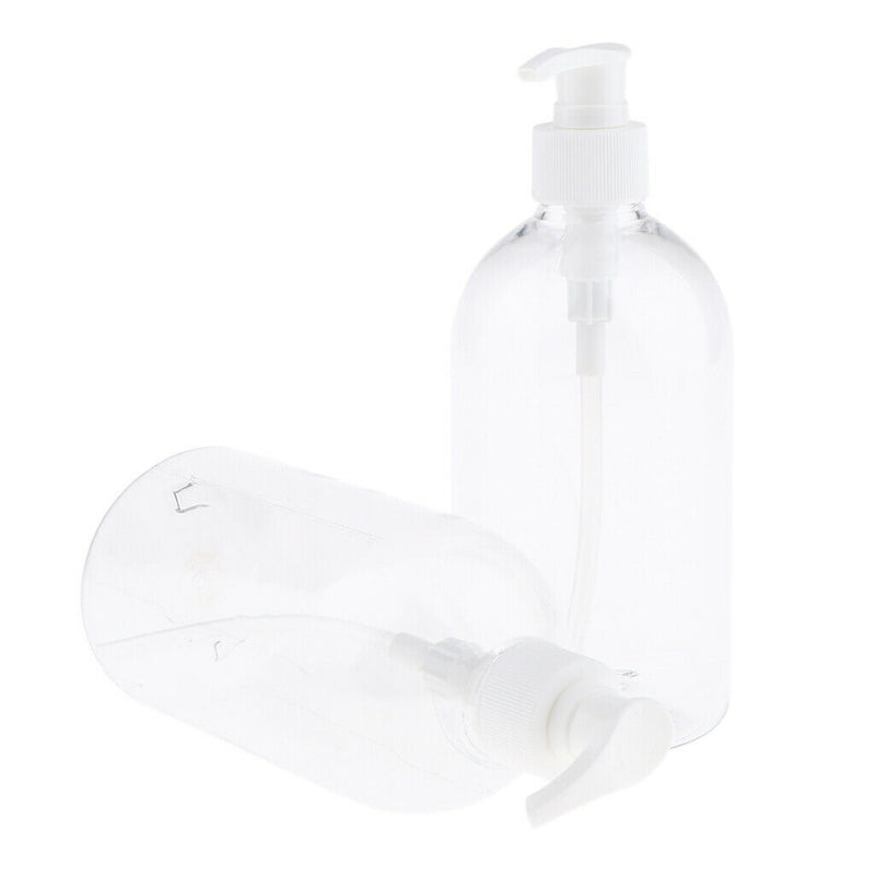 2pcs Large Lotion Bottles Travel Shampoo Containers Pump Refillable Bottles
