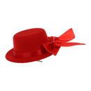 Ladies Mini Top Hat Fascinator Burlesque Millinery w/ Bowknot - Red