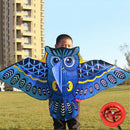110cm Flying Kite Colorful Cartoon Owl with Kite Line Kids Outdoor TMO