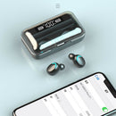 Wireless 5.0 Headset Wireless Earphones Mini Stereo Headphones LED Earbuds.