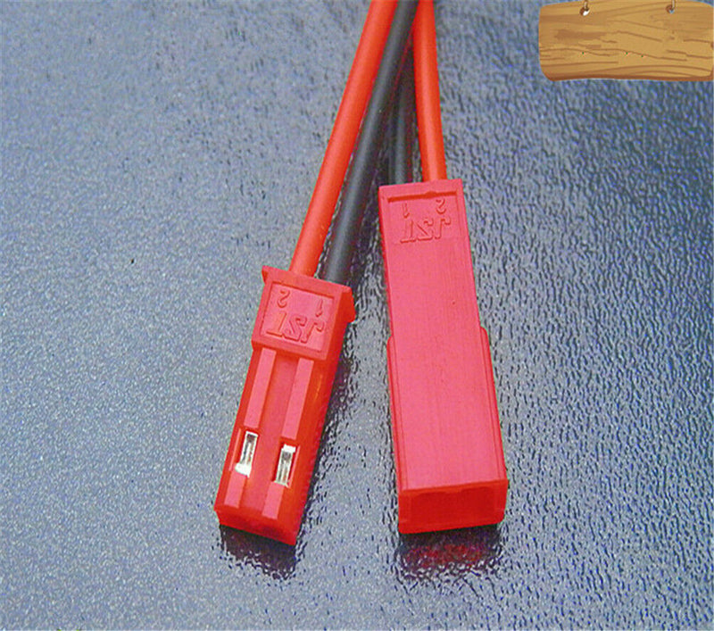 10X 100mm Male + Female JST Connector Plug Cable Male+Female for RC Battery T JR
