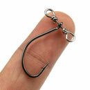 20PCS High Carbon Steel Catfish hook Barbed Catfish Fishing Hooks with Bear Q1R9