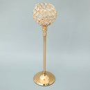 48cm Globe Pillar Flameless Candle Tea Light Holder Wedding Table Decor Glod