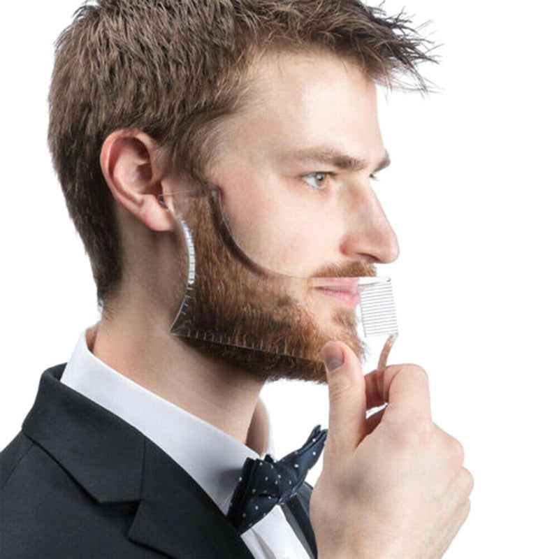 Men's Beard Combs Shaping Styling Template Comb Transparent for Hair Trim Be Gw