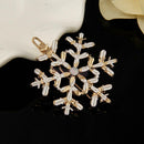 Large Snowflake Barrette Clip Hairpin Wedding Charm Enamel Hair Accessories