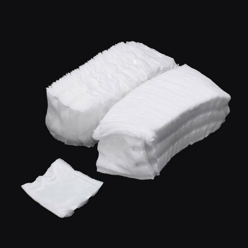 100 Pcs White Rectangle Facial Clean Bag Type Cotton Pads T2I7