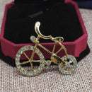 Rhinestone Bicycle Bike Shape Brooch Pin Jewelry Jacket Scarf Collar Bag Del