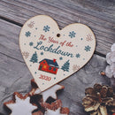 2020 Christmas Year Of The Lockdown Wood Heart Tree Decoration Hanging GiftSEAU