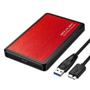 2.5 inch Hard Disk Mobile Case USB 3.0 to SATA HDD SSD Enclosure (Red) A