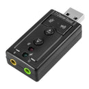 7.1 External PC USB Sound Card 3.5mm AUX Headphone Microphone Audio Adapter