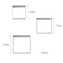 3Pcs/Set Stainless Steel Square Dumplings Wrapper Cookie Mold Baking ToolsB_kz