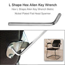 Hex L Shape Allen Key Wrench Metric Nickel Plated Flat Head Spanner (5pcs) A