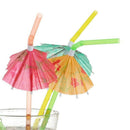 50 Umbrella Parasol Drinking Straws, Hawaiian Beach Cocktail Luau Party Dec
