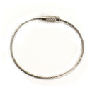 20 PCS Stainless Steel 20cm Wire Keychain Cable Key Ring for Outdoor  A