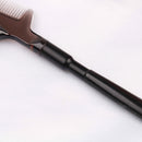 Women double-sides brow comb eyebrow brush wood holder make-up tool blackTOCA