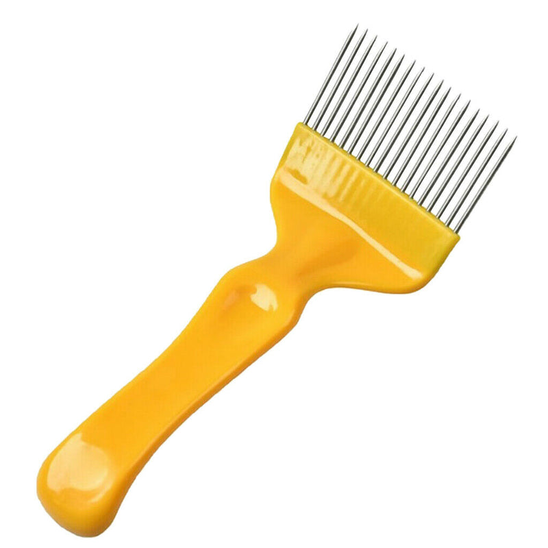 Honey Stainless Steel Scraper Beekeeping Tine Uncapping Fork 18Pins Yellow Heavy