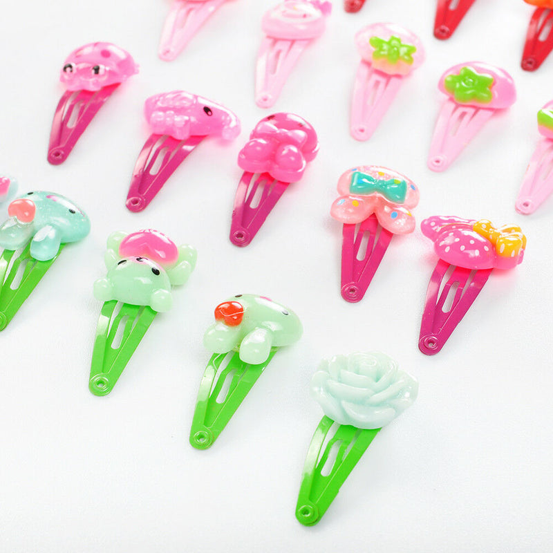 20 Kids Baby Girl Children Toddler Flowers Hair Clip Accessories Hairpin Xmas
