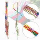 9 colorful thread friendship bracelets woven Hippie